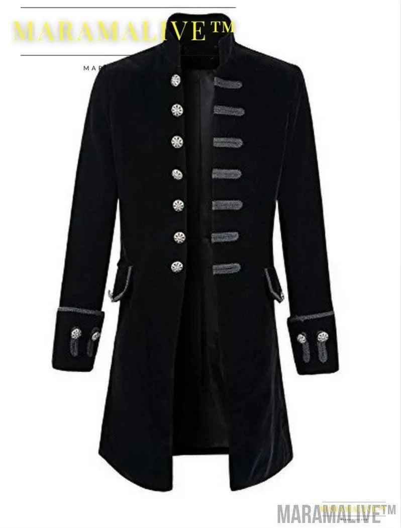 Men's Coat Fashion Steampunk Retro Men's Uniform