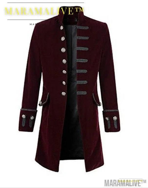 Men's Coat Fashion Steampunk Retro Men's Uniform