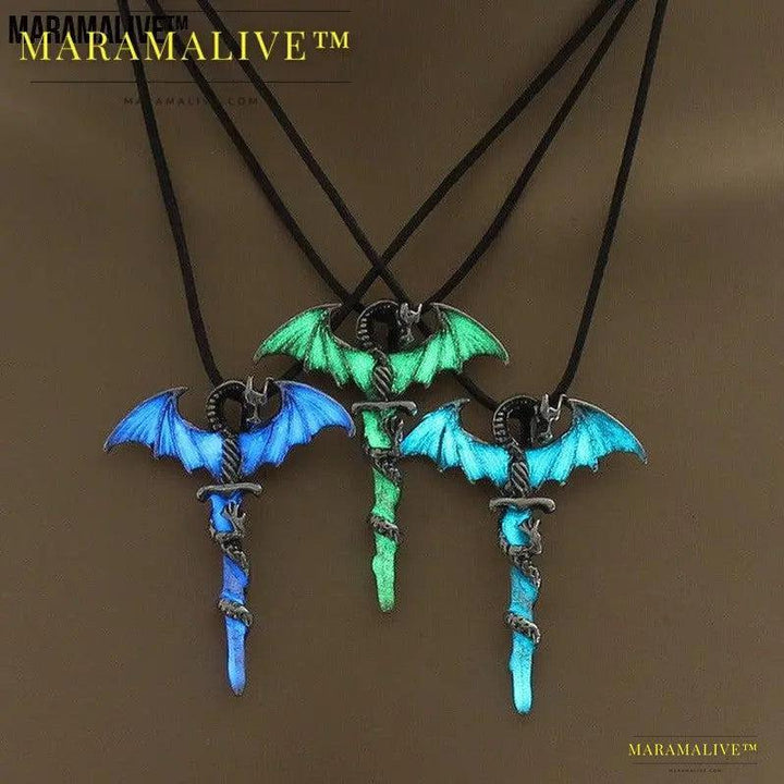 Men's Luminous Dragon Necklace