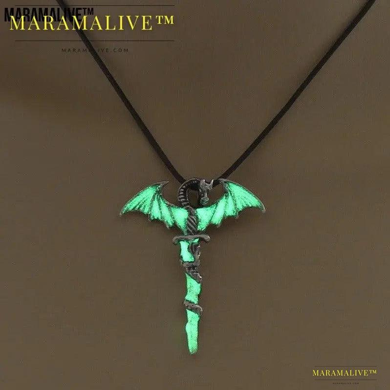 Men's Luminous Dragon Necklace