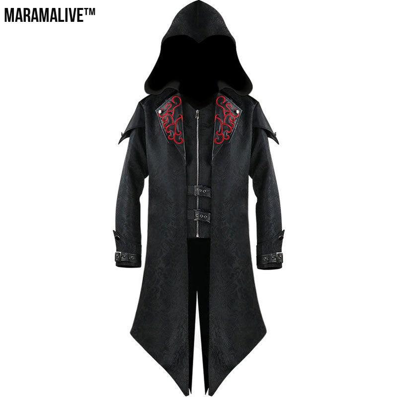 Men's Medieval Trench Coat | Retro Embroidered Cosplay Jacket