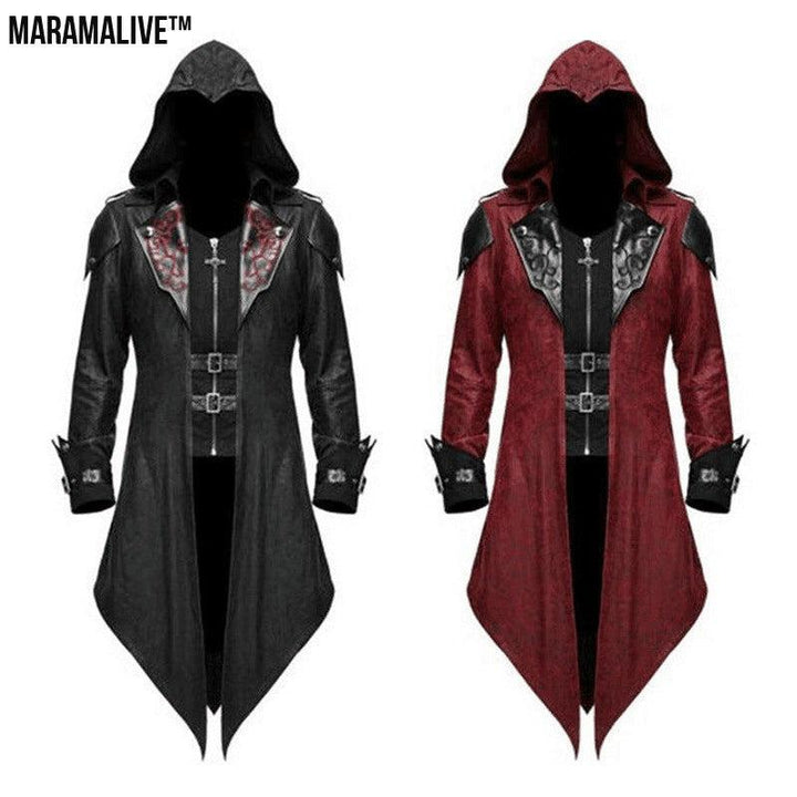 Men's Medieval Trench Coat | Retro Embroidered Cosplay Jacket