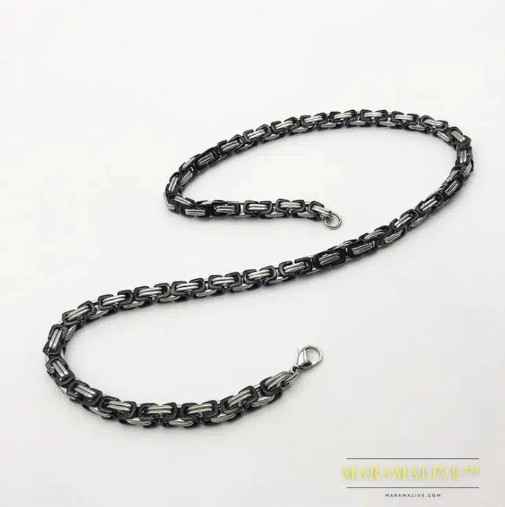 Men's Stainless Steel King Chain Necklace with Pendant