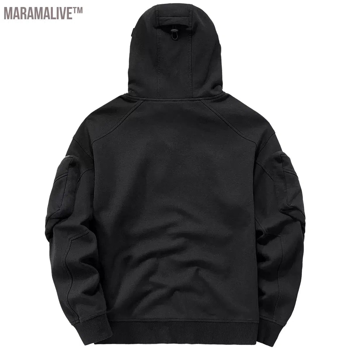 Men's Techwear Zip Up Hoodies Dark Souls Cyberpunk Sweatshirts High Neck Mask Windproof Pullovers Dark Black Cargo Tops