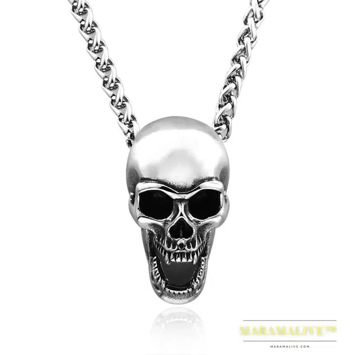 Men's punk goat skull necklace - Gothic, edgy jewelry