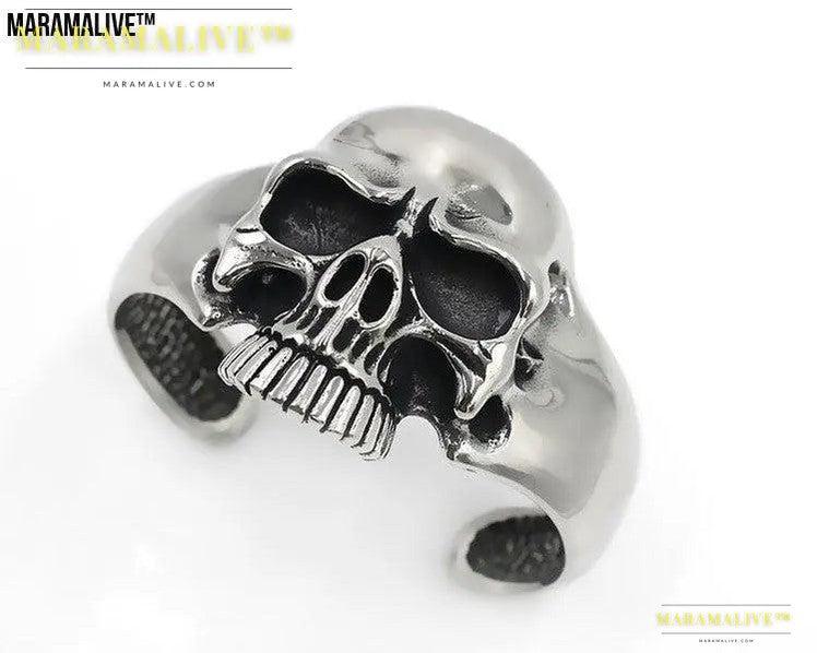 Men's titanium steel ghost head bracelet