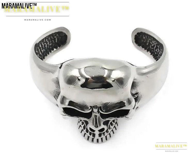 Men's titanium steel ghost head bracelet