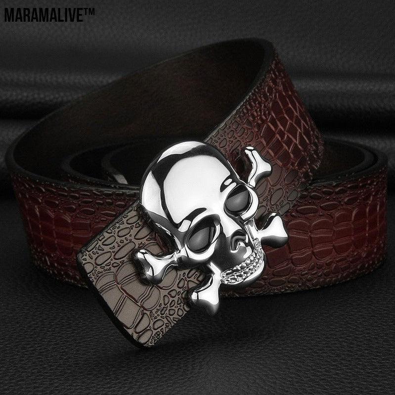 Middle Aged Men's Skull With Belt