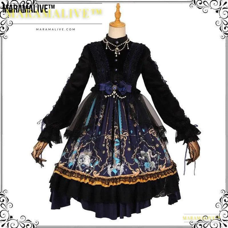 Midnight Rhapsody Skirt - Retro Gothic Dark Lolita Skirt