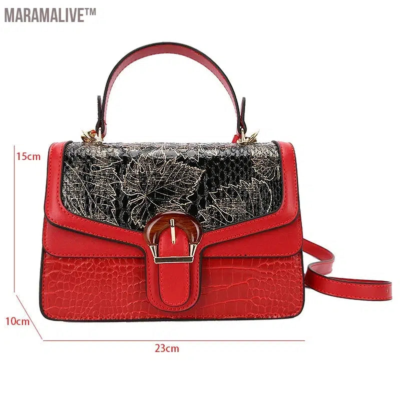 Mini Small Square Bag Luxury Purple Shoulder Bag For Women Crocodile Pattern Crossbody Bag Soft Top Handle Tote Designer Handbag