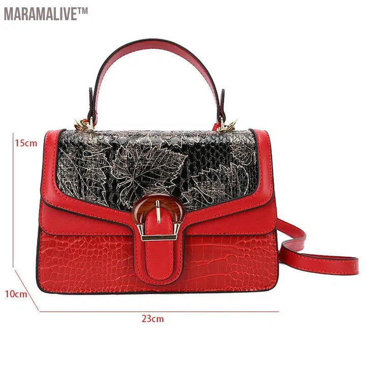 Mini Small Square Bag Luxury Purple Shoulder Bag For Women Crocodile Pattern Crossbody Bag Soft Top Handle Tote Designer Handbag