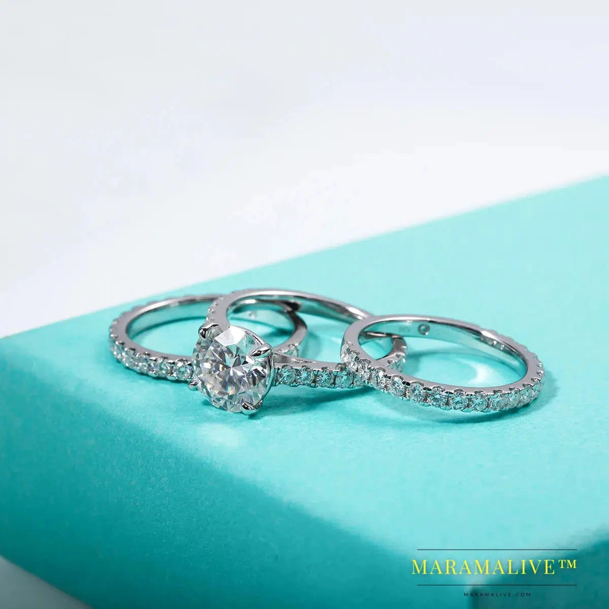 Moissanite Bridal Sets: Silver Bands for Your Love