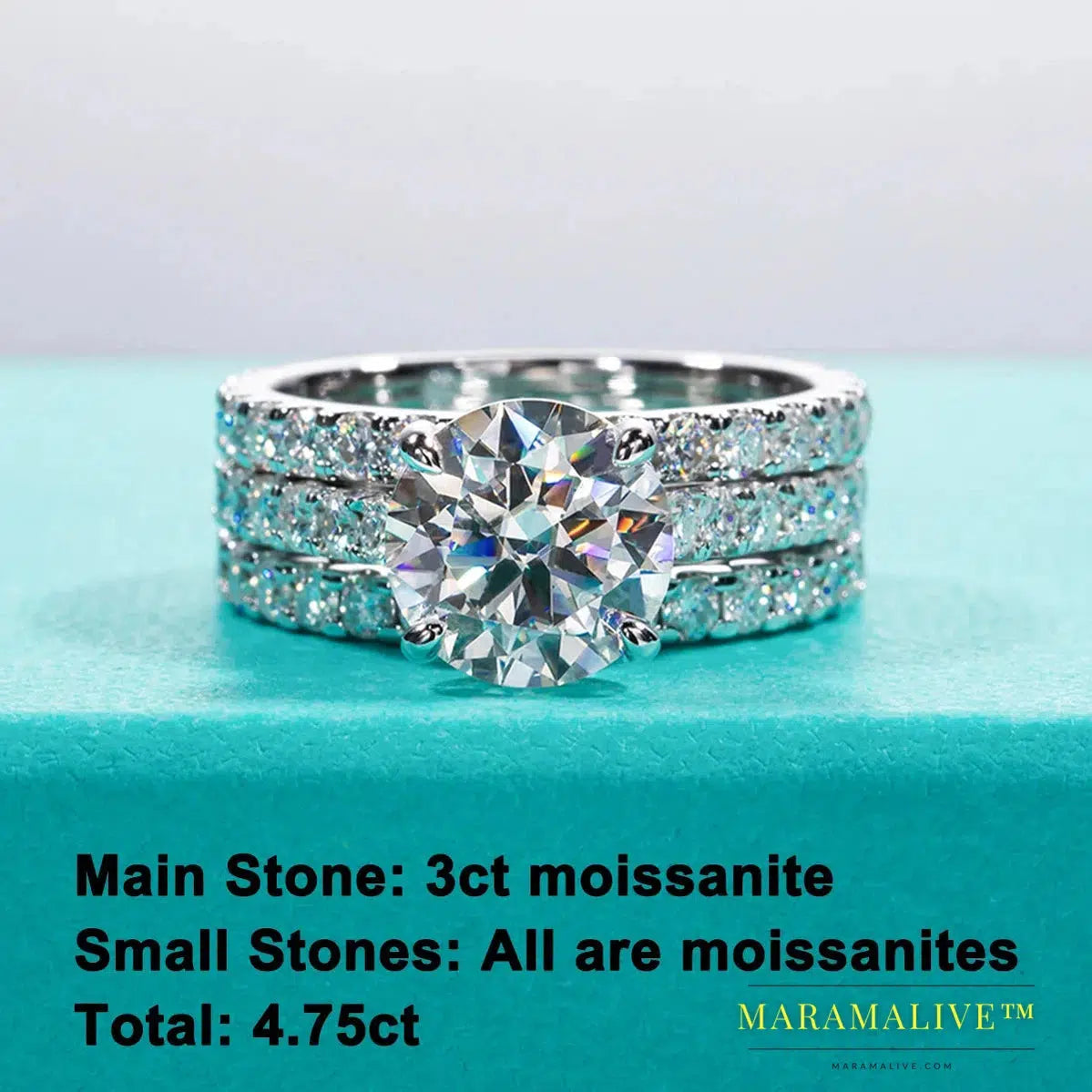 Moissanite Bridal Sets: Silver Bands for Your Love