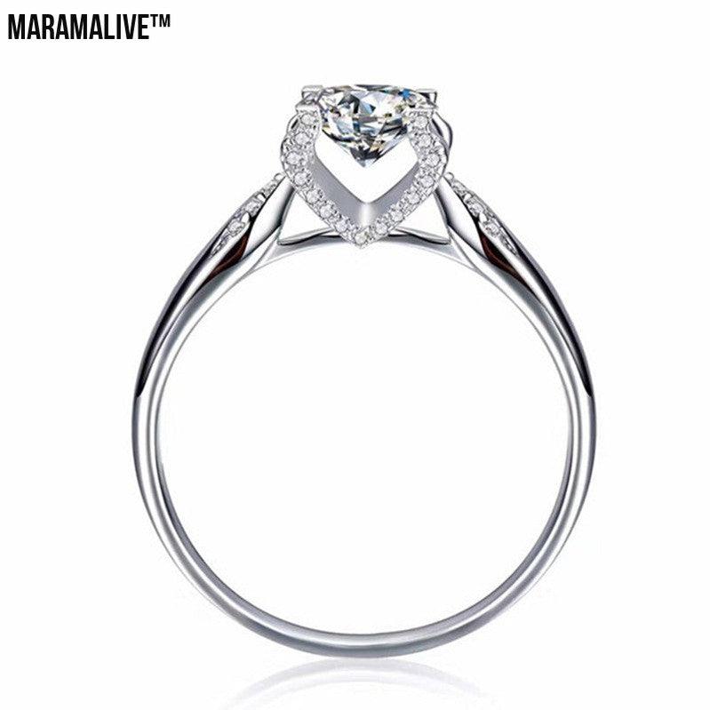 Moissanite Bull Head Ring Classic Four Prongs