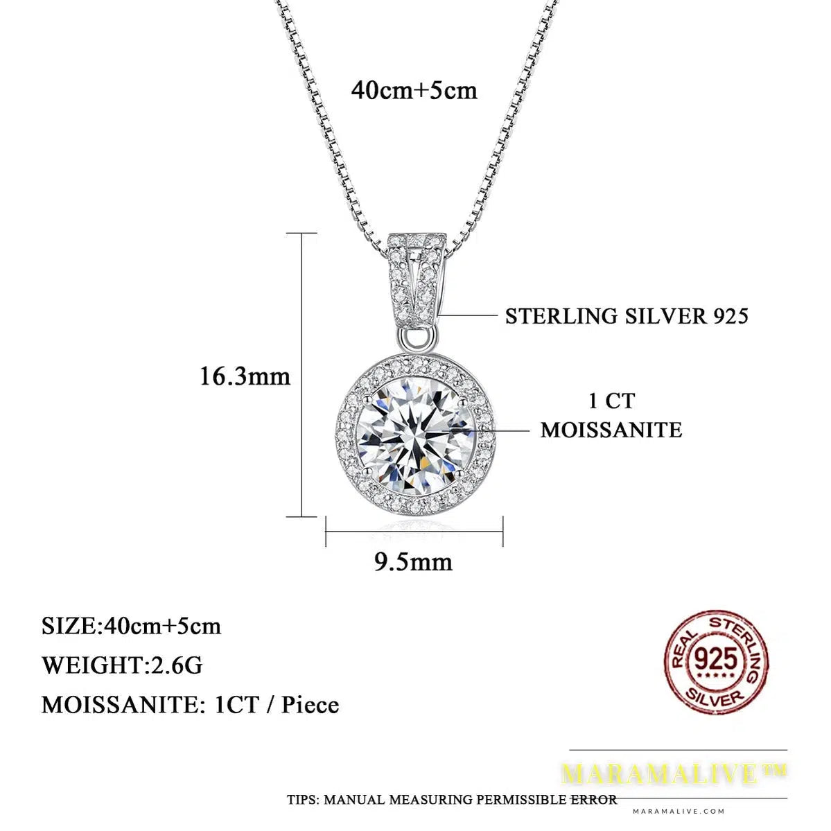 Moissanite Diamond Pendant Necklaces For Women 925 Sterling Silver Luxury Chain Trending Iced Bling Wedding Jewelry