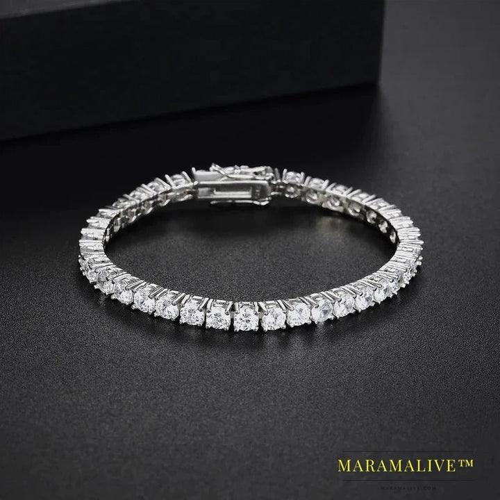 Moissanite Tennis Bracelet For Women Men 925 Sterling Silver Party Wedding Bangles With GRA Fine Jewelry Gift