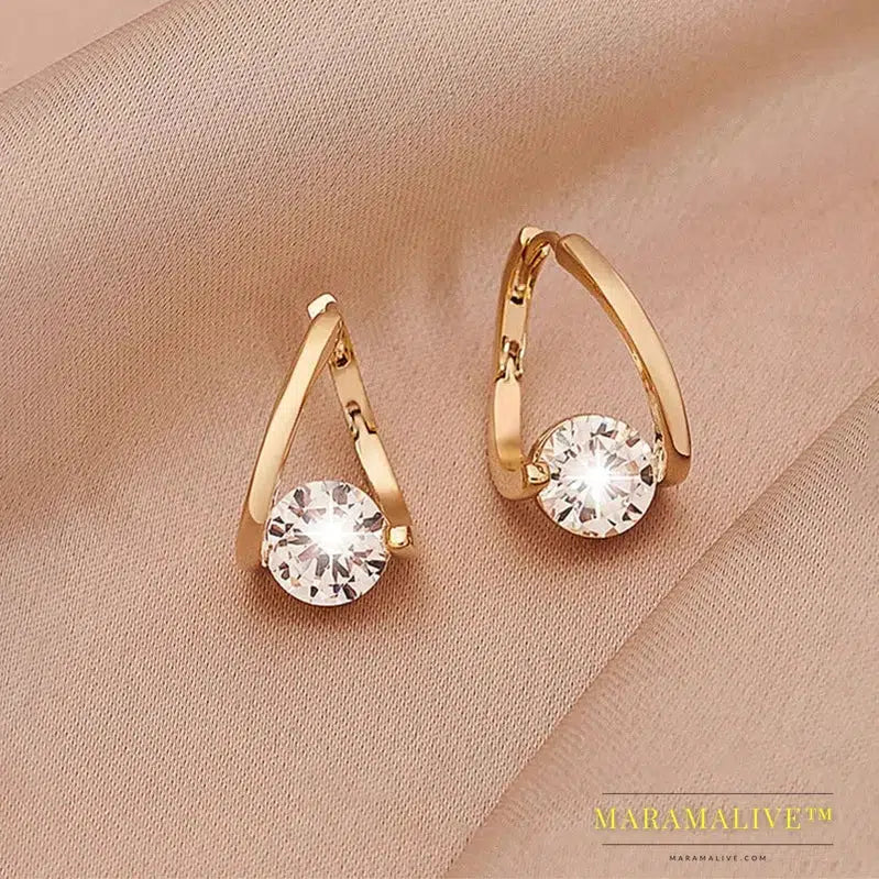 Moissanite Twisted Hoops Earrings for Women Trending Silver 925 Real Fine Jewelry Free Shipping