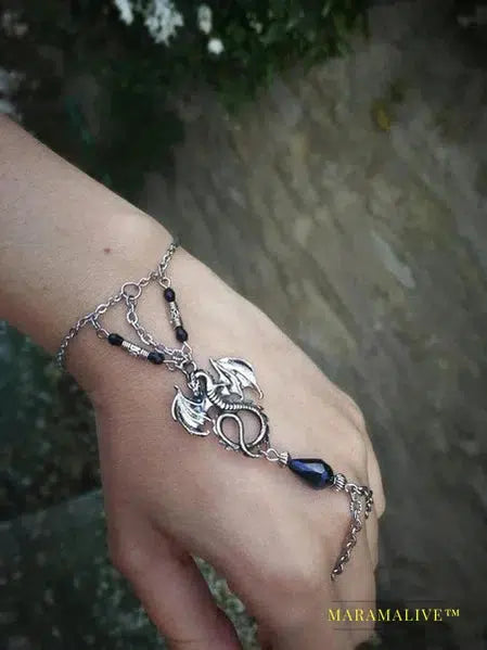 Moon Bracelet Triple Goddess Crescent Bracelet Ring Pagan Wicca Witch Pentacle Bracelet