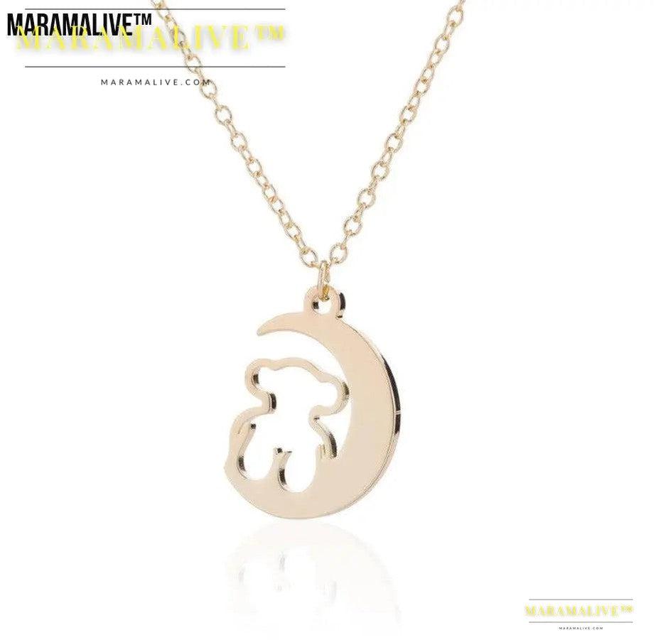 Moon Hollow Bear Necklace