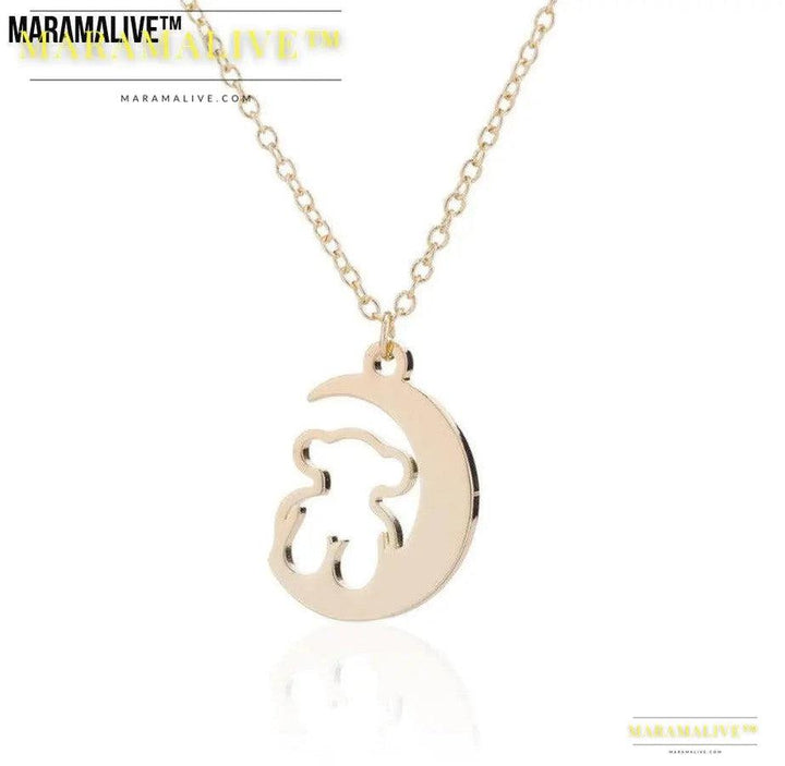 Moon Hollow Bear Necklace