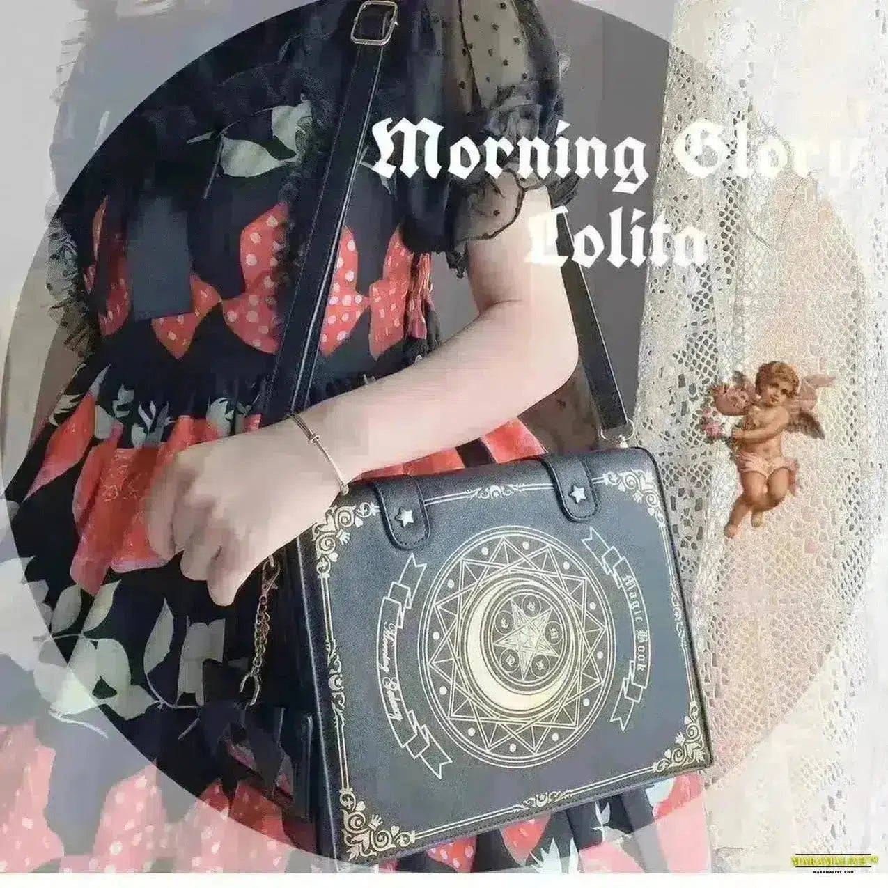 Moon Magic Book Lolita Bag: Gothic Inspired, Dynamic Double Shoulder, Diagonal Cross Body & Handbag