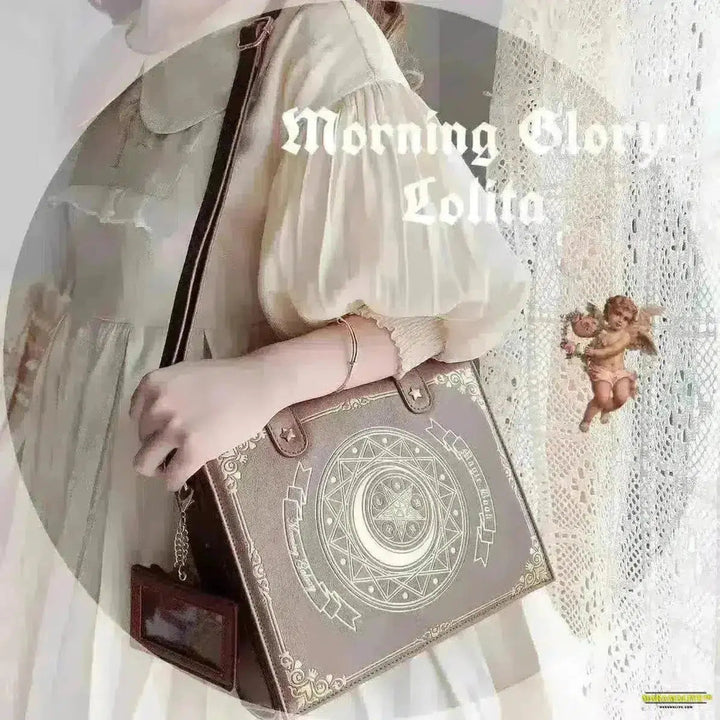 Moon Magic Book Lolita Bag: Gothic Inspired, Dynamic Double Shoulder, Diagonal Cross Body & Handbag