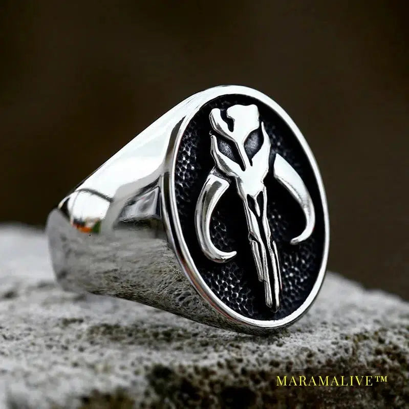 Movie Steel Warrior Men's Ring Skull Shape Ring Men's New Fashion Retro Horror Ring Metal Accessories Jewelry