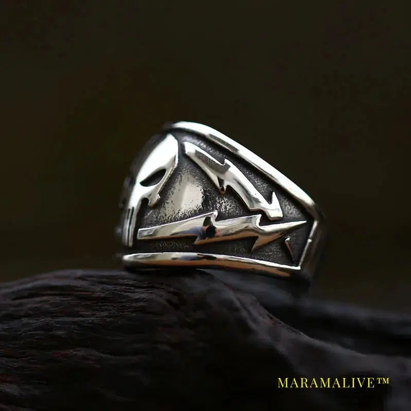 Movie Steel Warrior Men's Ring Skull Shape Ring Men's New Fashion Retro Horror Ring Metal Accessories Jewelry