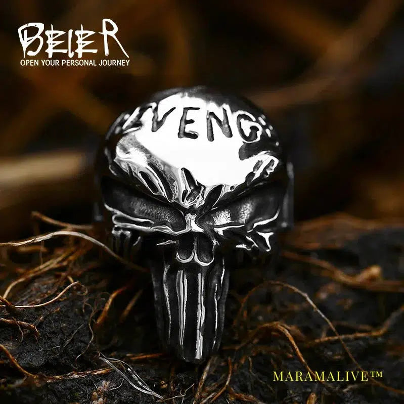 Movie Steel Warrior Men's Ring Skull Shape Ring Men's New Fashion Retro Horror Ring Metal Accessories Jewelry