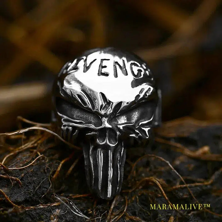 Movie Steel Warrior Men's Ring Skull Shape Ring Men's New Fashion Retro Horror Ring Metal Accessories Jewelry