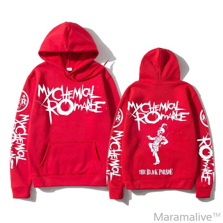 My Chemical Romance Double Sided Graphic Hoodies Streetwear Men Women Black Parade Punk Emo Rock Hoodie Men's Hooded Sweatshirt