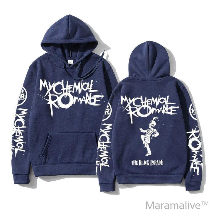 My Chemical Romance Double Sided Graphic Hoodies Streetwear Men Women Black Parade Punk Emo Rock Hoodie Men's Hooded Sweatshirt