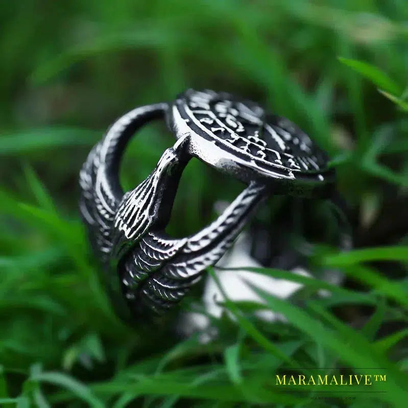 New 316L Stainless Steel High Quality Flying Eagle Birds Men Ring Domineering Men's Ring