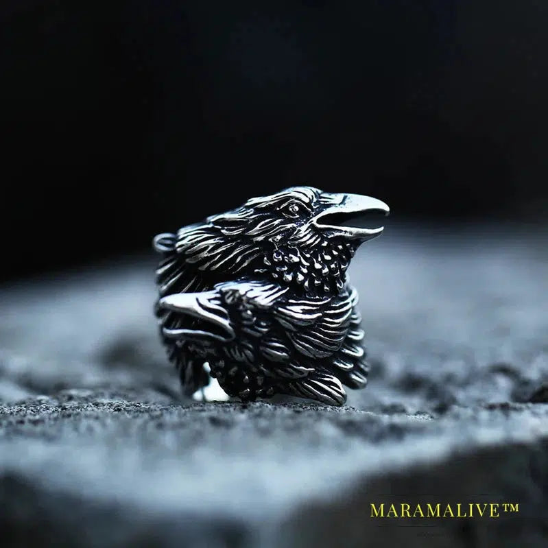 New 316L Stainless Steel High Quality Flying Eagle Birds Men Ring Domineering Men's Ring