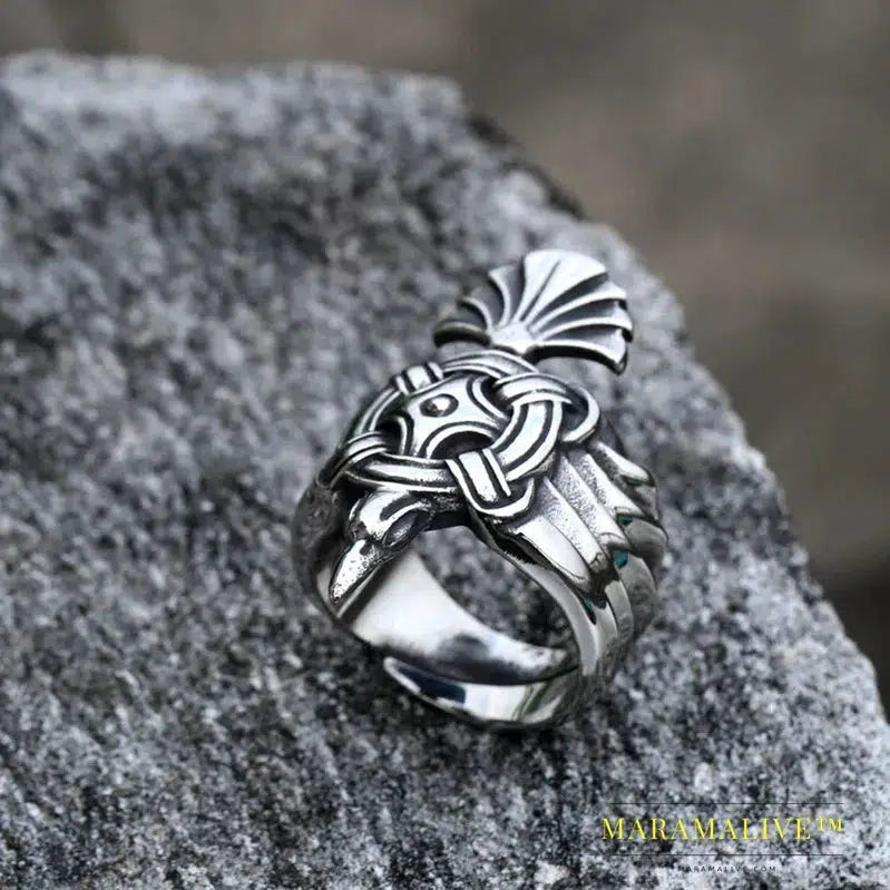 New 316L Stainless Steel High Quality Flying Eagle Birds Men Ring Domineering Men's Ring