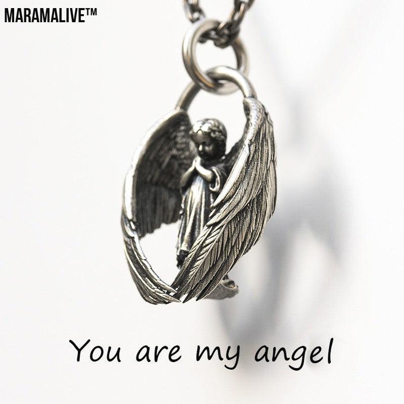 New Angel Wings Personality Pendant Necklace For Men