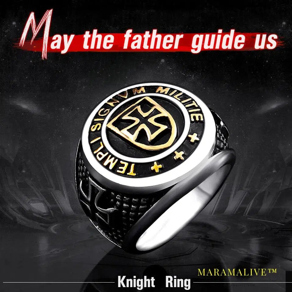 New Arrival cross Knights Templars ring men stainless steel unique exquisite vintage ring jewelry