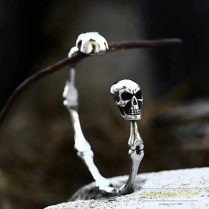 New Cool Punk Skull Bracelet For Man 316 Stainless Steel love Bangle Man's High Quality Jewelry BRG-012