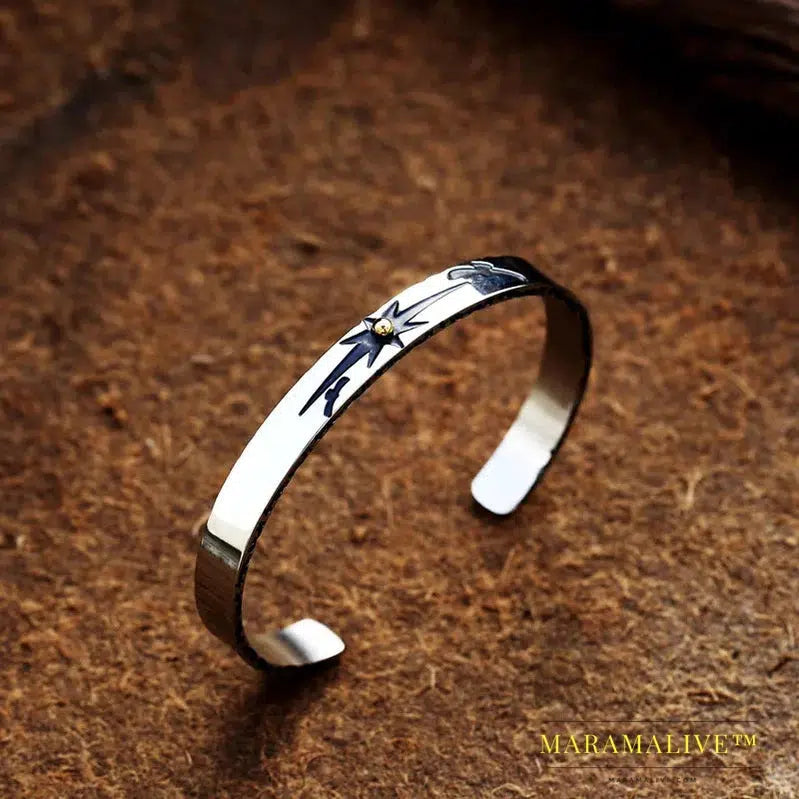 New Fashion Stainless Steel Viking Sun Eagle Bangle For Men Luck Jewelry