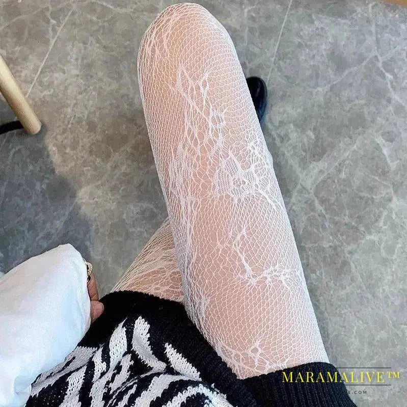 New Goth Lolita Cosplay JK Girls Tights Women Sexy Retro Gothic Kawaii Cross Print Club Stockings Nylon Socks Fishnet Pantyhose