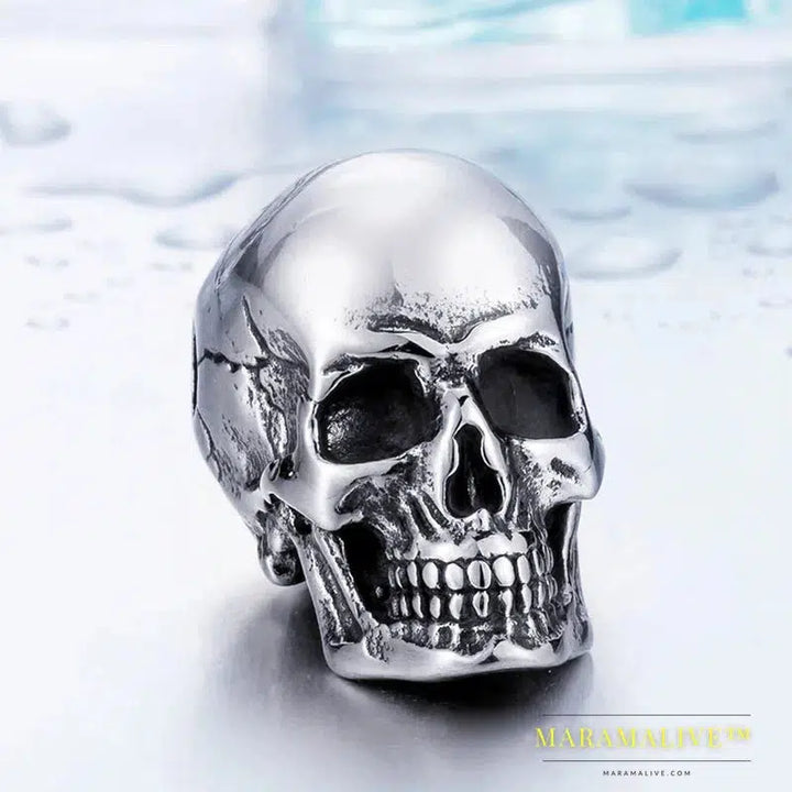 New Store 316L Stainless Steel Pendant Necklace New Arrival Super Punk Skull Biker pendant Fashion Jewelry