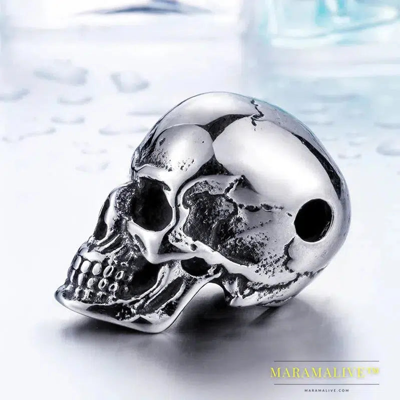 New Store 316L Stainless Steel Pendant Necklace New Arrival Super Punk Skull Biker pendant Fashion Jewelry