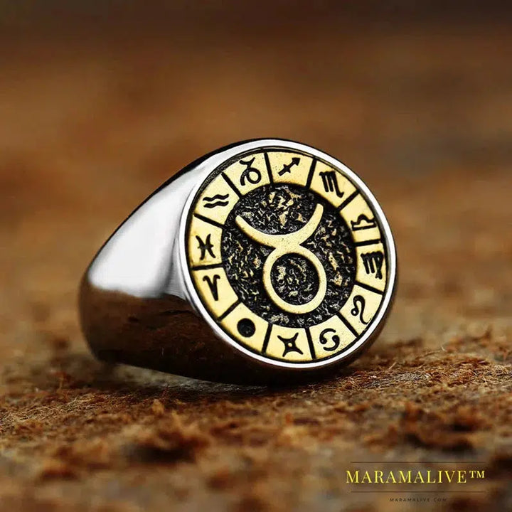 New Style Stainless Steel Ring with AQUARIUS