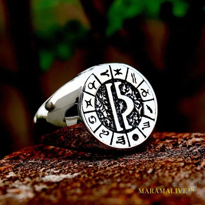 New Style Stainless Steel Ring with AQUARIUS