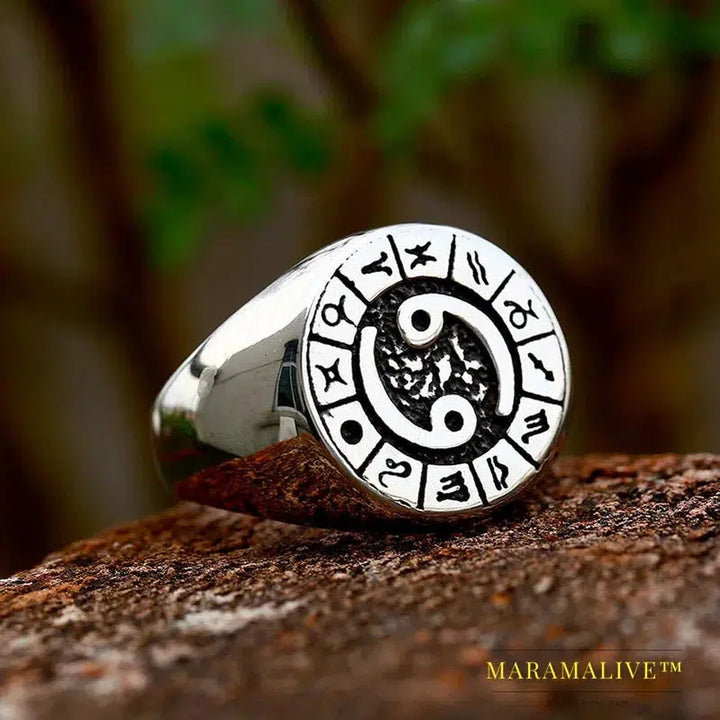 New Style Stainless Steel Ring with AQUARIUS