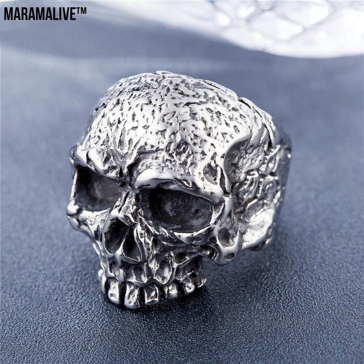 New Vintage Gothic Skull Men's Titanium Steel Ring