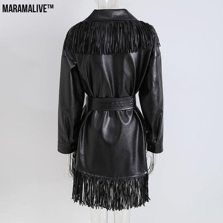 New style dress lace waist leather skirt