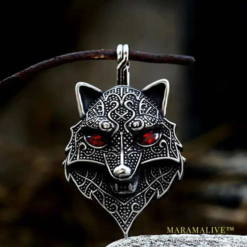 Nordic Viking Amulet scandinavian wolf head Necklace Animal Original pendant necklace Jewelry