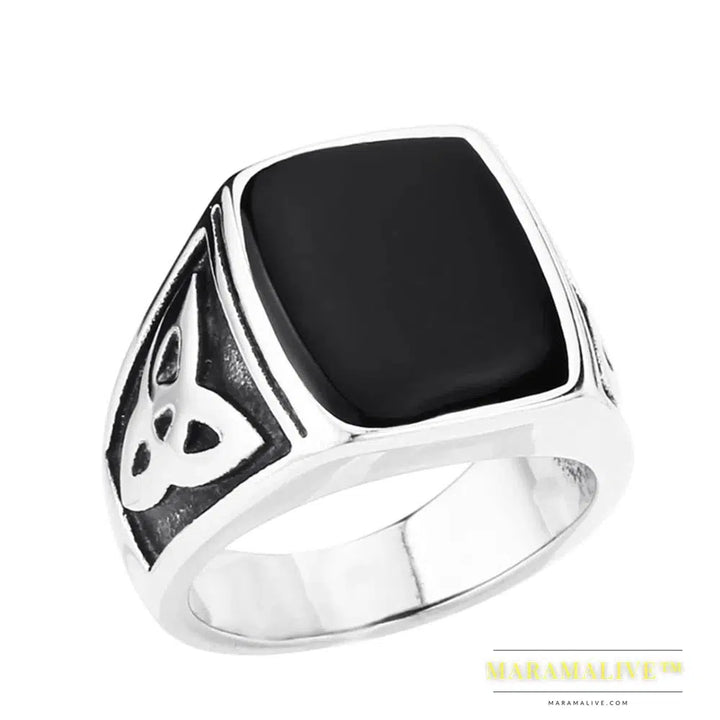 Nordic Vikings Celtic Knot black color High Quality fashion ring jewelry