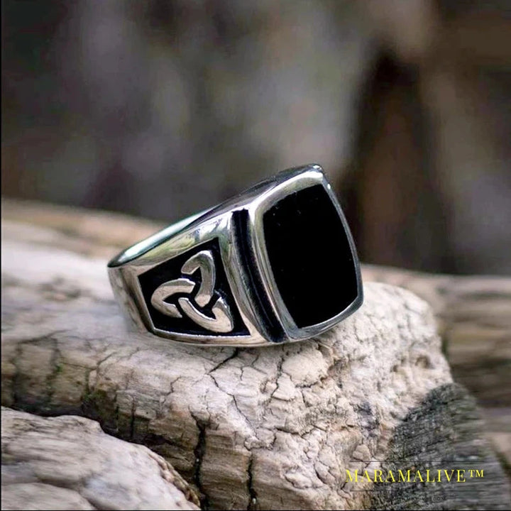 Nordic Vikings Celtic Knot black color High Quality fashion ring jewelry